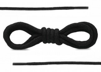 SCHNÜRSENKEL 140CM SCHWARZ BAUMWOLLE RUND