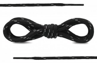 SCHNÜRSENKEL TREKKING 150CM SCHWARZ-GRAU SYNTHETIK RUND