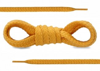 SCHNÜRSENKEL 70CM GELB BAUMWOLLE FLACH