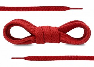 SCHNÜRSENKEL 120CM ROT BAUMWOLLE FLACH