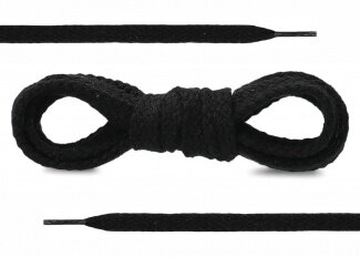 SCHNÜRSENKEL 130CM SCHWARZ BAUMWOLLE FLACH