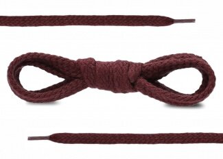 SCHNÜRSENKEL 130CM DUNKELROT BAUMWOLLE FLACH