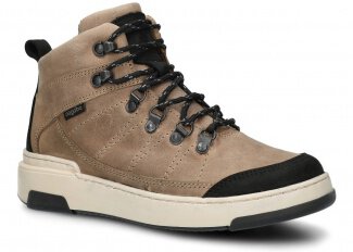 HERREN HALBSCHUHE MODELL 442 BEIGE CRAZY + FILZ - GRÖßE 37