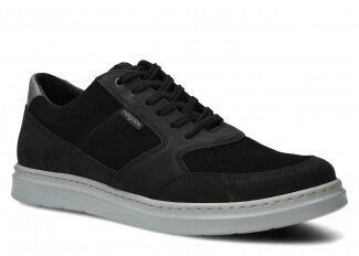 HERREN HALBSCHUHE MODELL 438 SCHWARZ CRAZY - GRÖßE 42