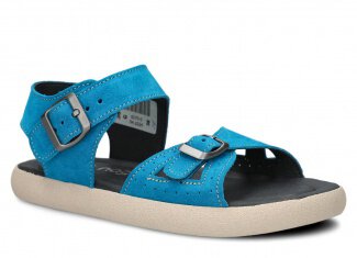 JUGENDSCHUH MODELL 027 Meeresblau velours 