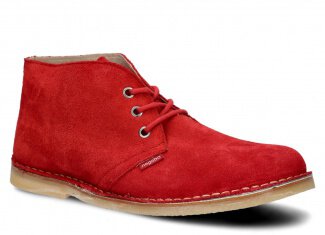 JUGENDSTIEFEL MODELL  082 ROT VELOURS - GRÖßE 46