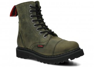 Springerstiefel SHARK NAGABA 8H FAULIGES GRÜN CRAZY LEDER