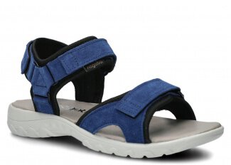 DAMEN-SANDALEN NAGABA MODELL 266 KOBALT VELOURS LEDER