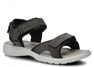 DAMEN-SANDALEN NAGABA MODELL 266 GRAPHIT VELOURS LEDER 