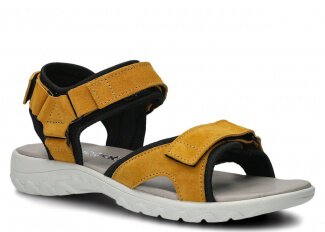 DAMEN-SANDALEN NAGABA MODELL 266 GELB VELOURS LEDER 