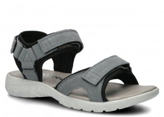 DAMEN-SANDALEN NAGABA MODELL 266 GRAU VELOURS LEDER 