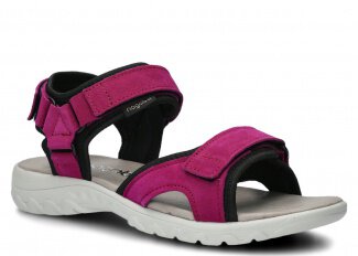 DAMEN-SANDALEN NAGABA MODELL 266 LILA VELOURS LEDER 
