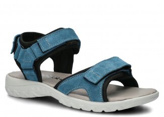DAMEN-SANDALEN NAGABA MODELL 266 JEANS VELOURS LEDER 