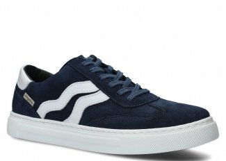 HERREN HALBSCHUHE MODELL 461 DUNKELBLAU  VELOURS - GRÖßE 42
