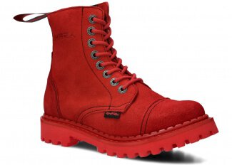 SPRINGERSTIEFEL SHARK NAGABA 8H ROT VELOURS - GRÖßE 38