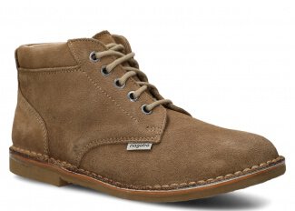 HERREN SCHNURSCHUHE MODELL 0761 BEIGE VELOURS - GRÖßE 42