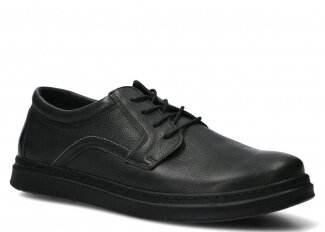 HERREN HALBSCHUHE MODELL 440 SCHWARZ RUSTIC - GRÖßE 45
