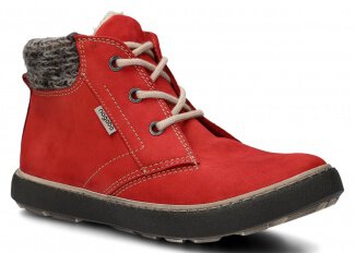 JUGENDSTIEFEL MODELL 298 ROT SAMUEL + LAMMFELL - GRÖßE 40