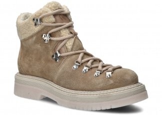 DAMEN SCHNURSCHUHE MODELL 2810 BEIGE VELOURS WAX- GRÖßE 38