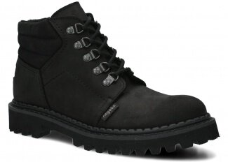 JUGENDSTIEFEL MODELL  1121 SCHWARZ CRAZY + FILZ - GRÖßE 41
