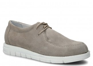 DAMEN SCHNURSCHUHE MODELL 002 HELLGRAU VELOURS - GRÖßE 38