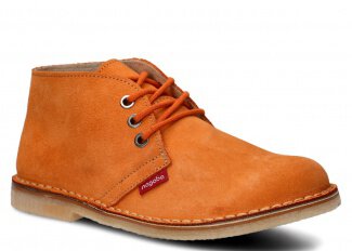 JUGENDSTIEFEL MODELL  082 ORANGE VELOURS - GRÖßE 38