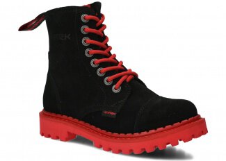 JUGENDSTIEFEL MODELL 008L SCHWARZ VELOURS - GRÖßE 38