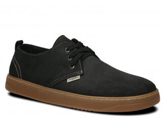Halbschuh für Männer Nagaba Modell 477 Schwarz Crazy Leder
