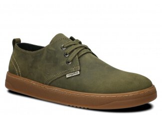 Halbschuh für Männer Nagaba Modell 477 Olivgrün Crazy Leder