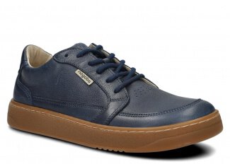 Weite Halbschuhe für Frauen Nagaba Modell 625 Dunkelblau Rustic Leder
