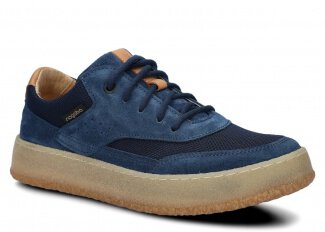 Halbschuhe für Frauen Nagaba Modell 627 Dunkelblau Velours Leder