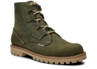 Herren Trapperschuhe NAGABA 488/1 Olivgrün Crazy Leder