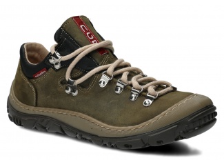 Trekking-Halbschuh für Damen NAGABA 054 Olivgrün Crazy Leder