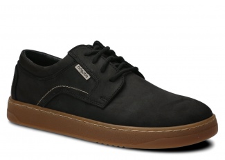 Weite Halbschuh für Männer Nagaba Modell 476 Schwarz Crazy Leder