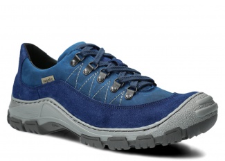 Herren-Trekking-Halbschuh NAGABA 485 Kobalt Crazy Leder