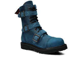 Springerstiefel NAGABA 523 Kobalt Crazy Leder