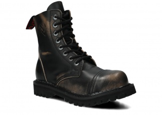 Springerstiefel NAGABA 8H Beige-Schwarz Kabir Leder