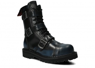 Springerstiefel NAGABA 523 Dunkelblau-Schwarz Kabir Leder