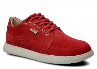 Weite Halbschuhe für Frauen NAGABA 626 Rot Velours Leder