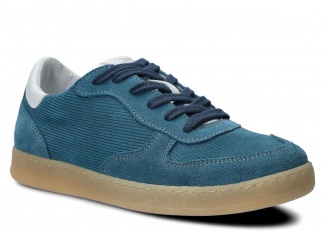 Damen-Halbschuhe EVENEMENT EV135 Jeans Velours Leder