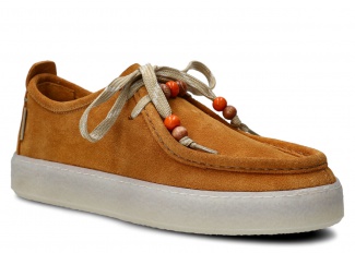 Damenmokassin, Damen-Halbschuhe NAGABA 2641 Gelb Velours Leder