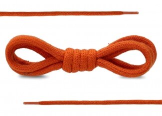SCHNÜRSENKEL 100CM ORANGE BAUMWOLLE RUND