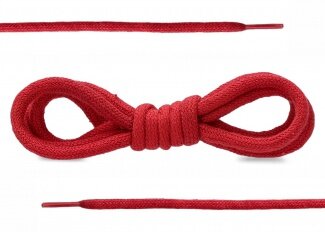 SCHNÜRSENKEL 70CM ROT BAUMWOLLE RUND