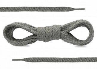 SCHNÜRSENKEL 130CM GRAU BAUMWOLLE FLACH