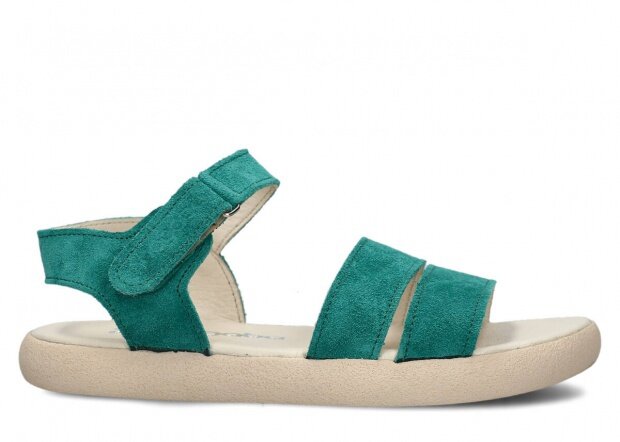 DAMEN SANDALEN MODELL 351 AQUAMARIN VELOURS - GRÖßE 36