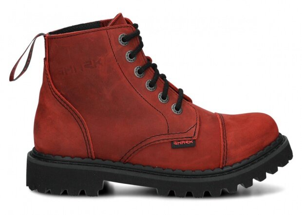 Springerstiefel SHARK NAGABA 6H Rot Crazy Leder