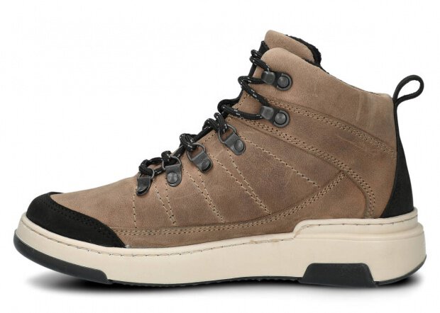 HERREN HALBSCHUHE MODELL 442 BEIGE CRAZY + FILZ - GRÖßE 37