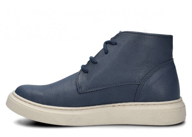 JUGENDSTIEFEL MODELL 050 DUNKELBLAU WOLKE + KARO - GRÖßE 37