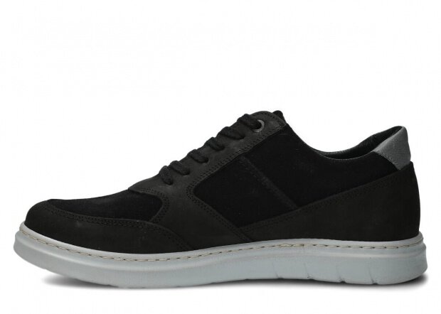 HERREN HALBSCHUHE MODELL 438 SCHWARZ CRAZY - GRÖßE 42