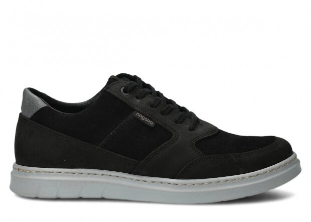 HERREN HALBSCHUHE MODELL 438 SCHWARZ CRAZY - GRÖßE 42